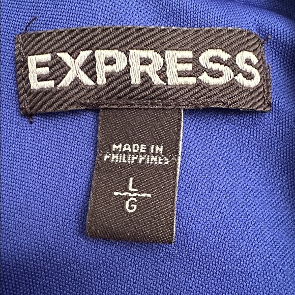 Express blue ruched stretch modal blend sleeveless top - Picture 8 of 10